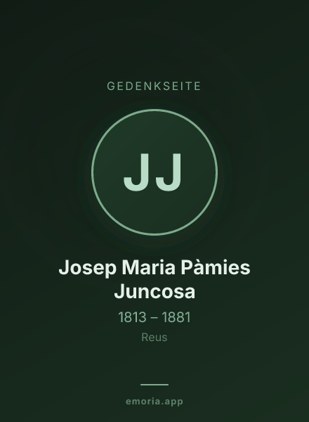 Gedenkportrait von Josep Maria Pàmies Juncosa