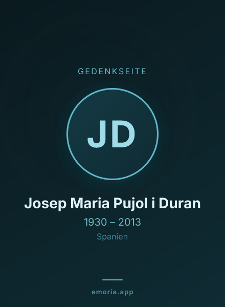 Gedenkportrait von Josep Maria Pujol i Duran