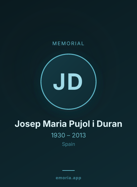 Memorial portrait of Josep Maria Pujol i Duran