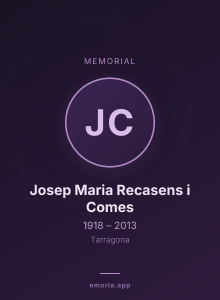 Memorial portrait of Josep Maria Recasens i Comes