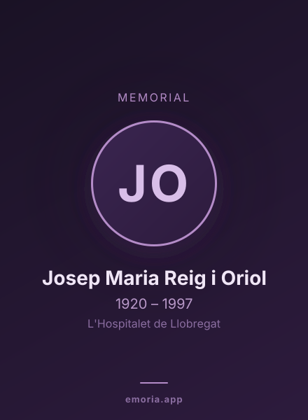 Memorial portrait of Josep Maria Reig i Oriol