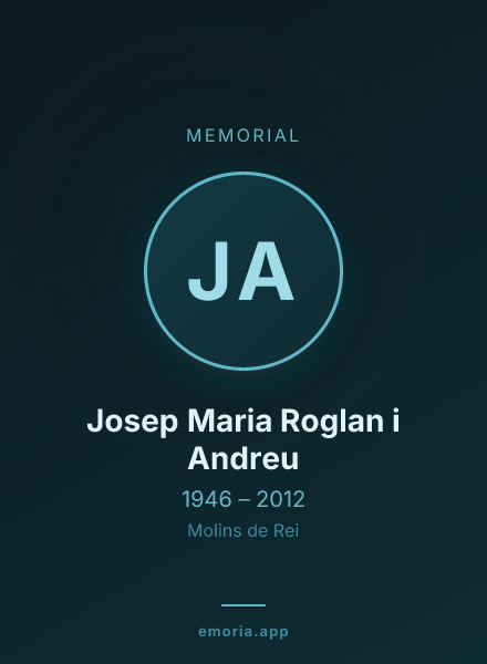 Memorial portrait of Josep Maria Roglan i Andreu