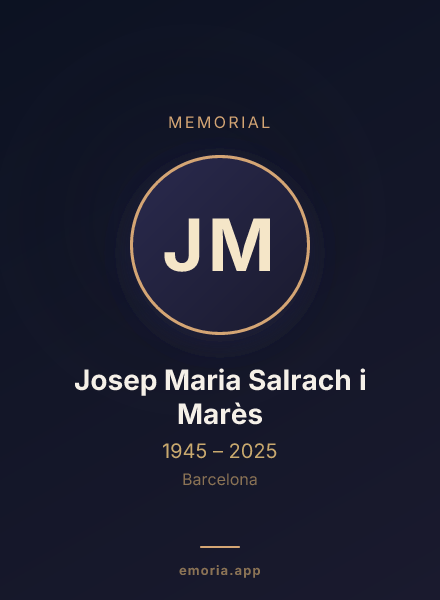 Memorial portrait of Josep Maria Salrach i Marès