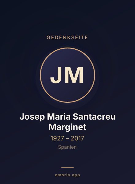 Gedenkportrait von Josep Maria Santacreu Marginet