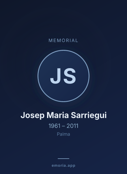 Memorial portrait of Josep Maria Sarriegui