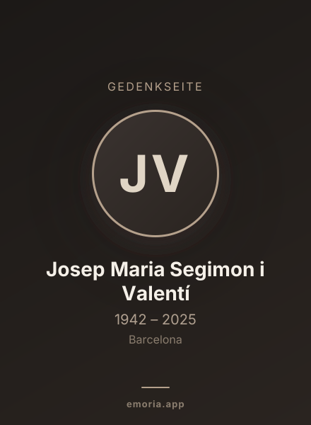 Gedenkportrait von Josep Maria Segimon i Valentí