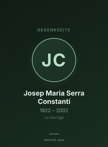 Gedenkportrait von Josep Maria Serra Constantí