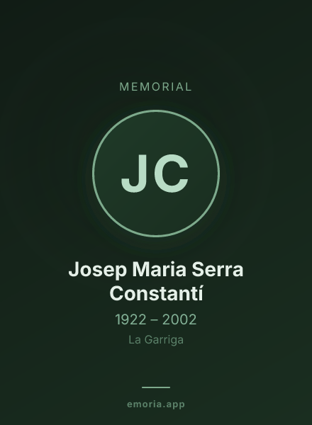 Memorial portrait of Josep Maria Serra Constantí