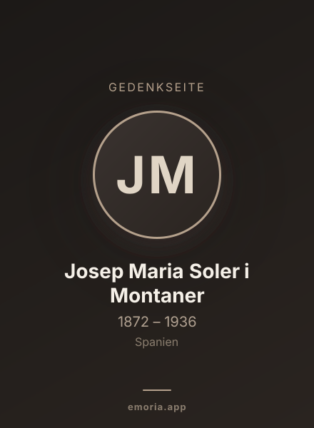 Gedenkportrait von Josep Maria Soler i Montaner