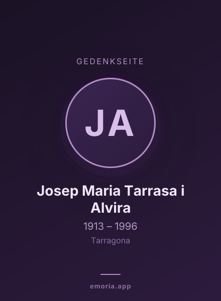 Gedenkportrait von Josep Maria Tarrasa i Alvira