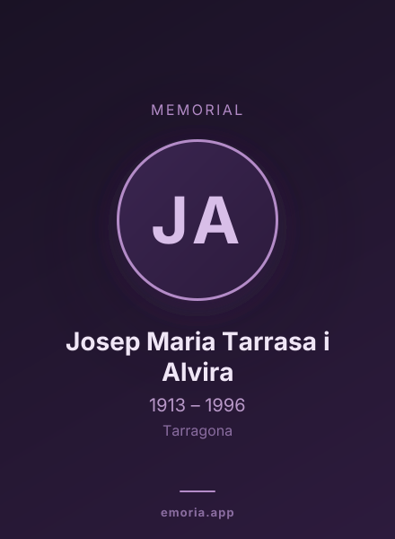 Memorial portrait of Josep Maria Tarrasa i Alvira