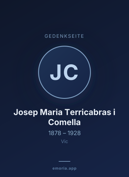 Gedenkportrait von Josep Maria Terricabras i Comella