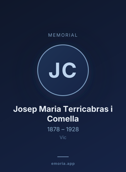 Memorial portrait of Josep Maria Terricabras i Comella