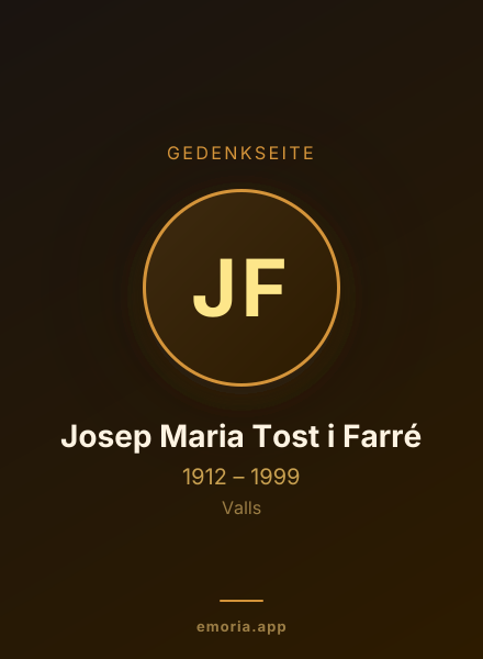 Gedenkportrait von Josep Maria Tost i Farré