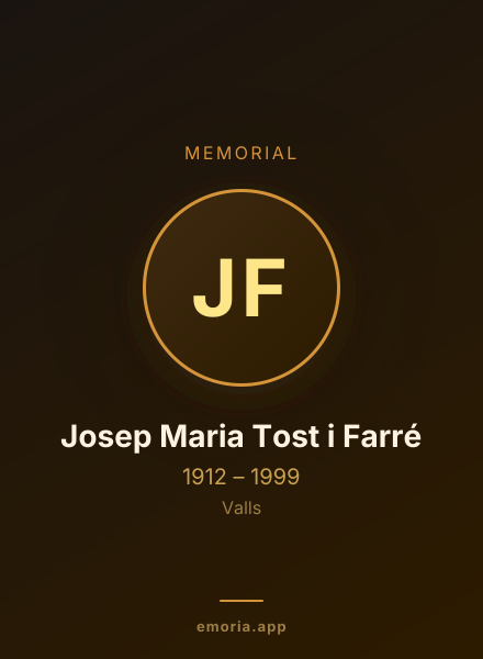 Memorial portrait of Josep Maria Tost i Farré