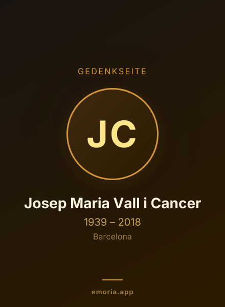 Gedenkportrait von Josep Maria Vall i Cancer