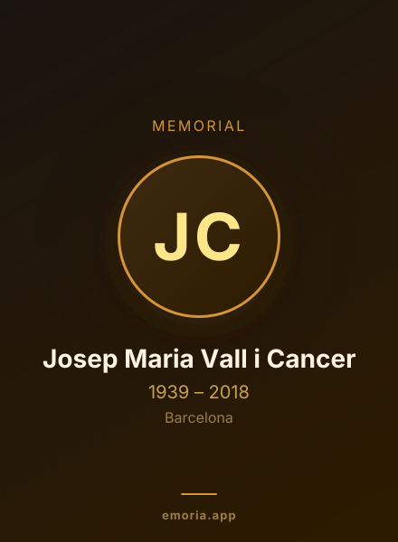 Memorial portrait of Josep Maria Vall i Cancer