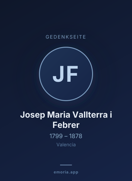 Gedenkportrait von Josep Maria Vallterra i Febrer