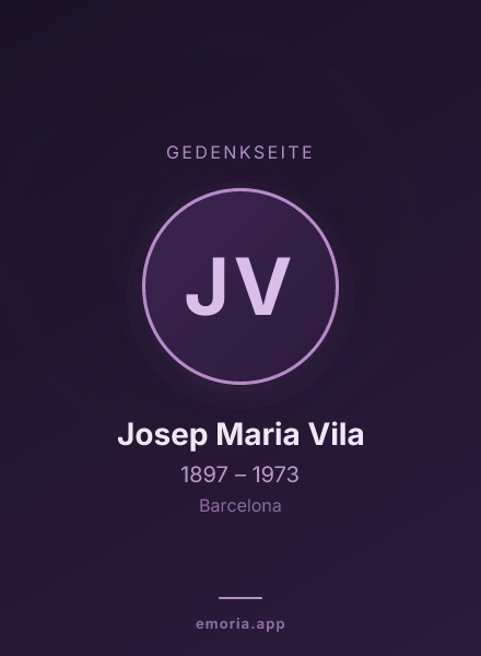 Gedenkportrait von Josep Maria Vila