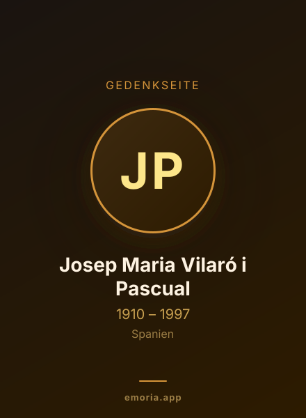 Gedenkportrait von Josep Maria Vilaró i Pascual