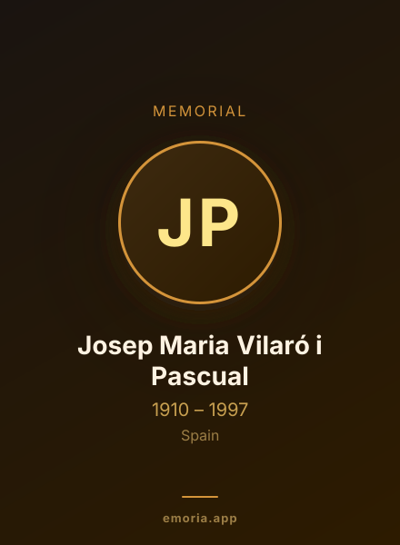 Memorial portrait of Josep Maria Vilaró i Pascual