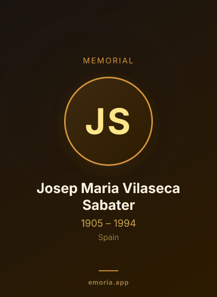 Memorial portrait of Josep Maria Vilaseca Sabater