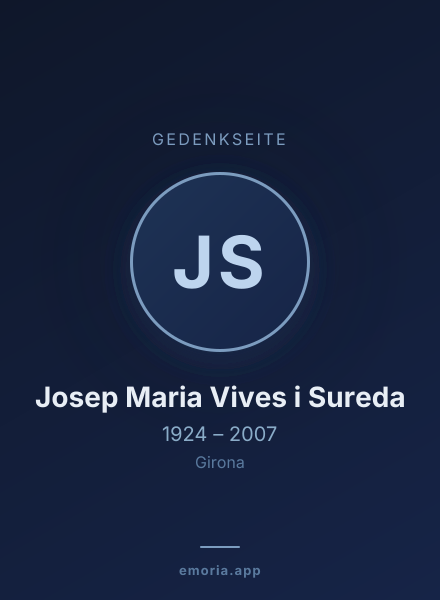 Gedenkportrait von Josep Maria Vives i Sureda