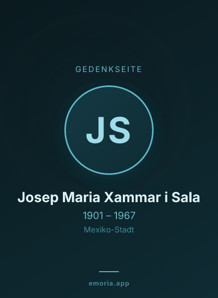 Gedenkportrait von Josep Maria Xammar i Sala
