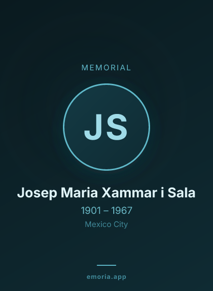 Memorial portrait of Josep Maria Xammar i Sala