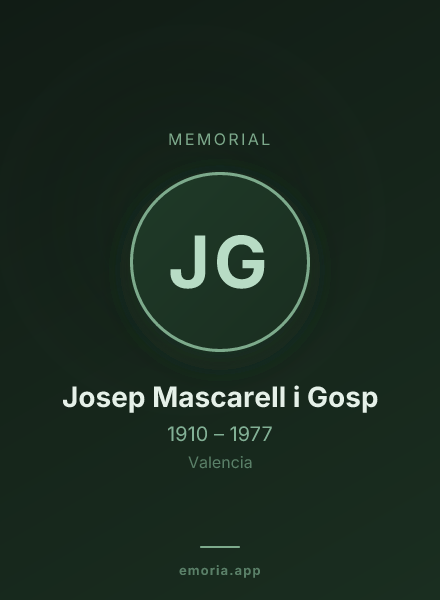 Memorial portrait of Josep Mascarell i Gosp