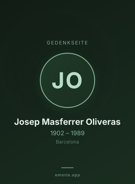 Gedenkportrait von Josep Masferrer Oliveras