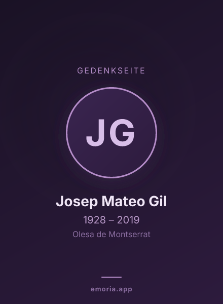 Gedenkportrait von Josep Mateo Gil