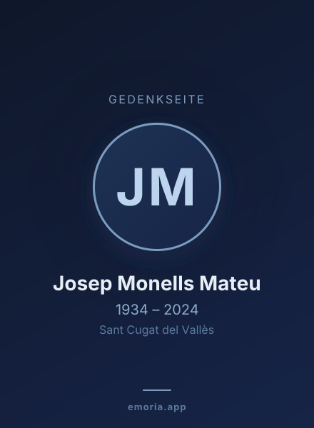 Gedenkportrait von Josep Monells Mateu