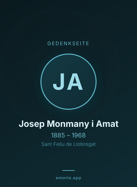 Gedenkportrait von Josep Monmany i Amat