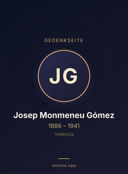 Gedenkportrait von Josep Monmeneu Gómez