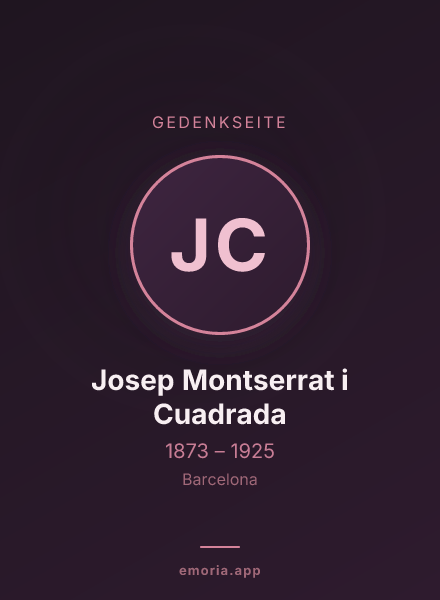 Gedenkportrait von Josep Montserrat i Cuadrada