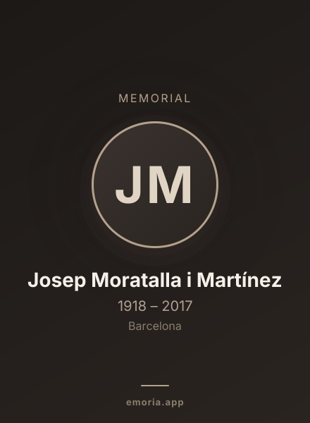 Memorial portrait of Josep Moratalla i Martínez