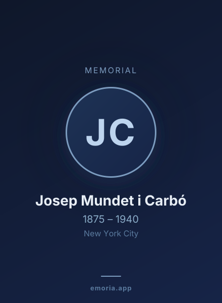 Memorial portrait of Josep Mundet i Carbó