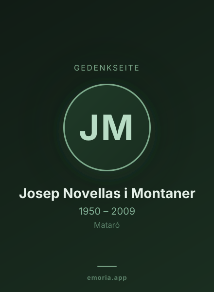 Gedenkportrait von Josep Novellas i Montaner