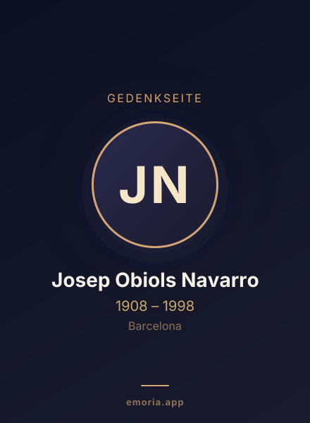 Gedenkportrait von Josep Obiols Navarro