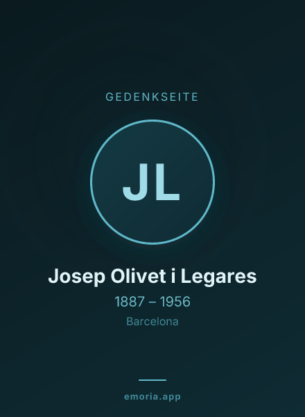 Gedenkportrait von Josep Olivet i Legares