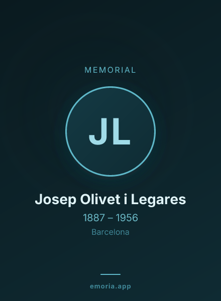 Memorial portrait of Josep Olivet i Legares