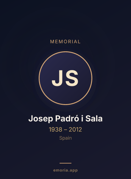 Memorial portrait of Josep Padró i Sala