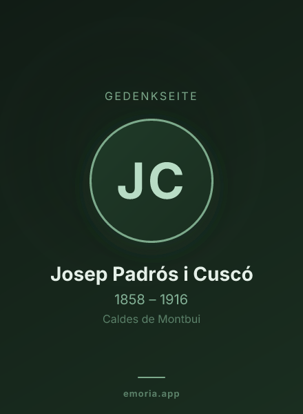 Gedenkportrait von Josep Padrós i Cuscó