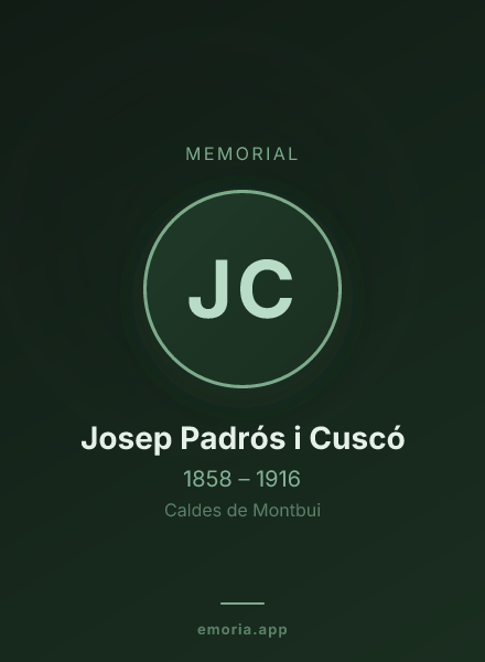 Memorial portrait of Josep Padrós i Cuscó