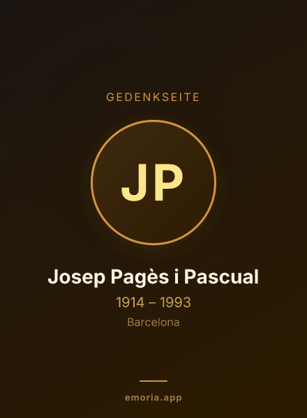 Gedenkportrait von Josep Pagès i Pascual