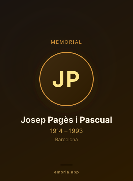 Memorial portrait of Josep Pagès i Pascual