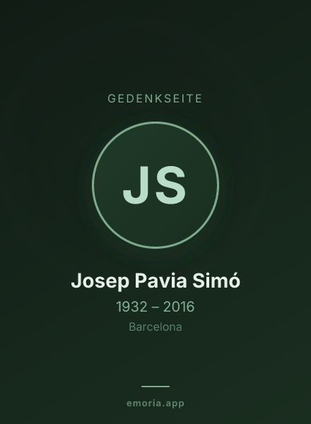 Gedenkportrait von Josep Pavia Simó