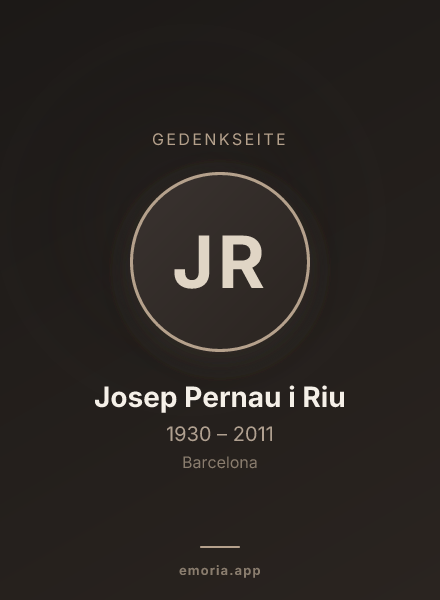 Gedenkportrait von Josep Pernau i Riu