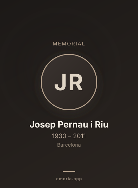 Memorial portrait of Josep Pernau i Riu